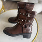 Botas tachas - chocolate