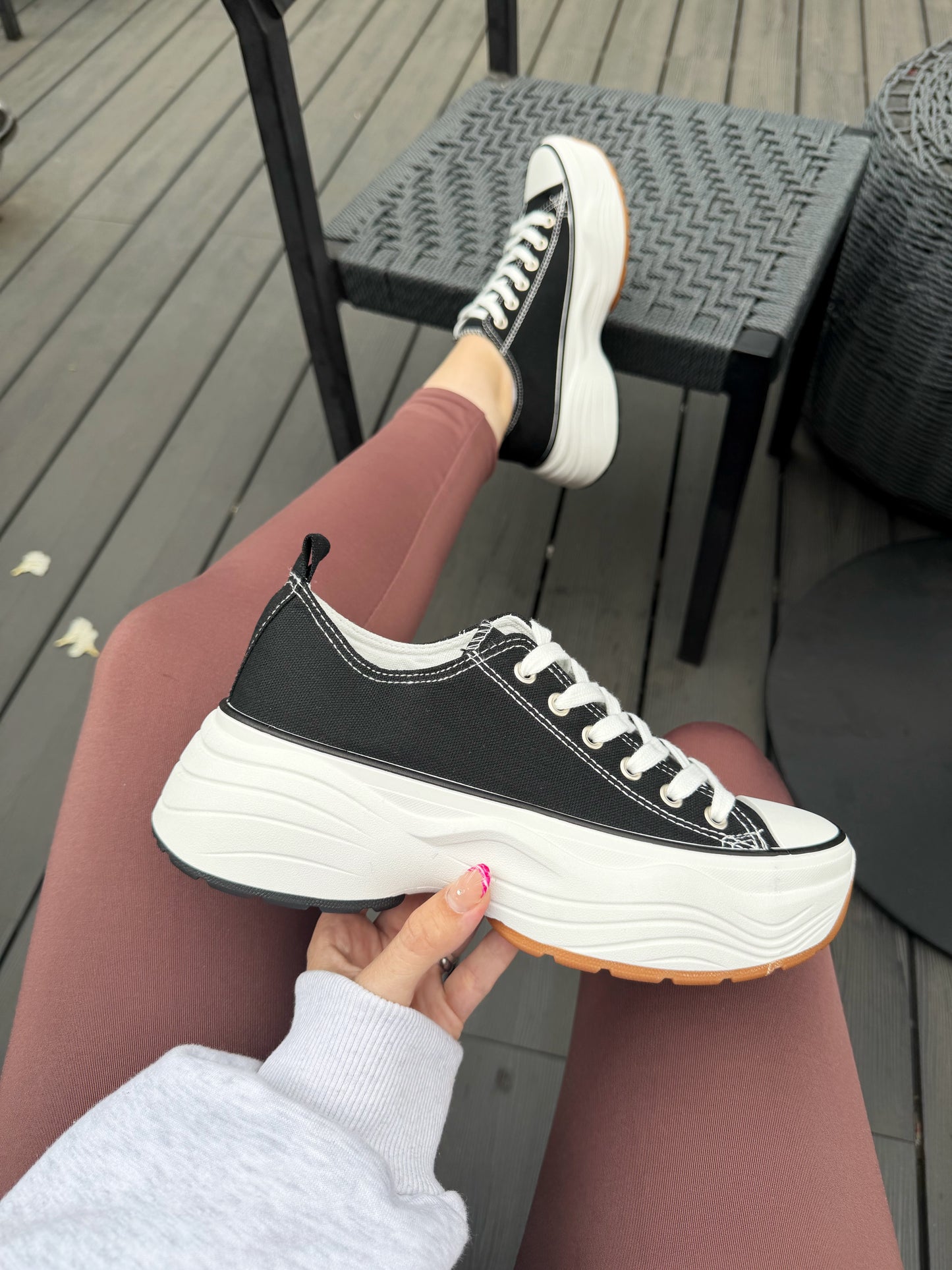 Zapatillas estilo converse PG5217- Negro