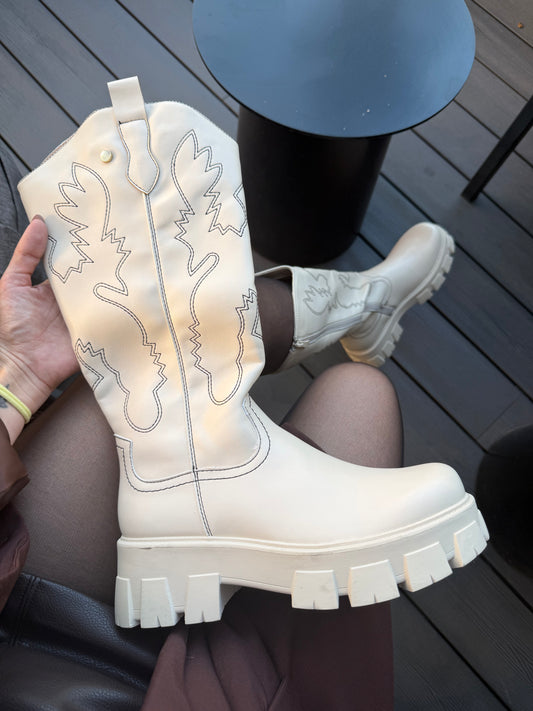 Bota texana 24-21 Beige