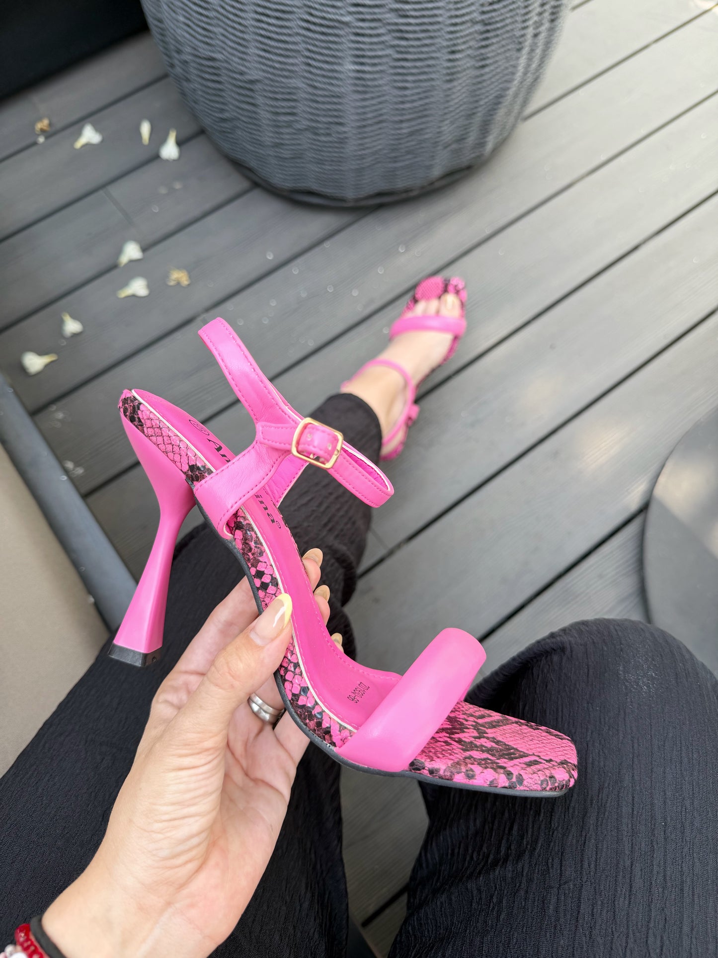 Sandalia serpiente ZD-66- Fucsia