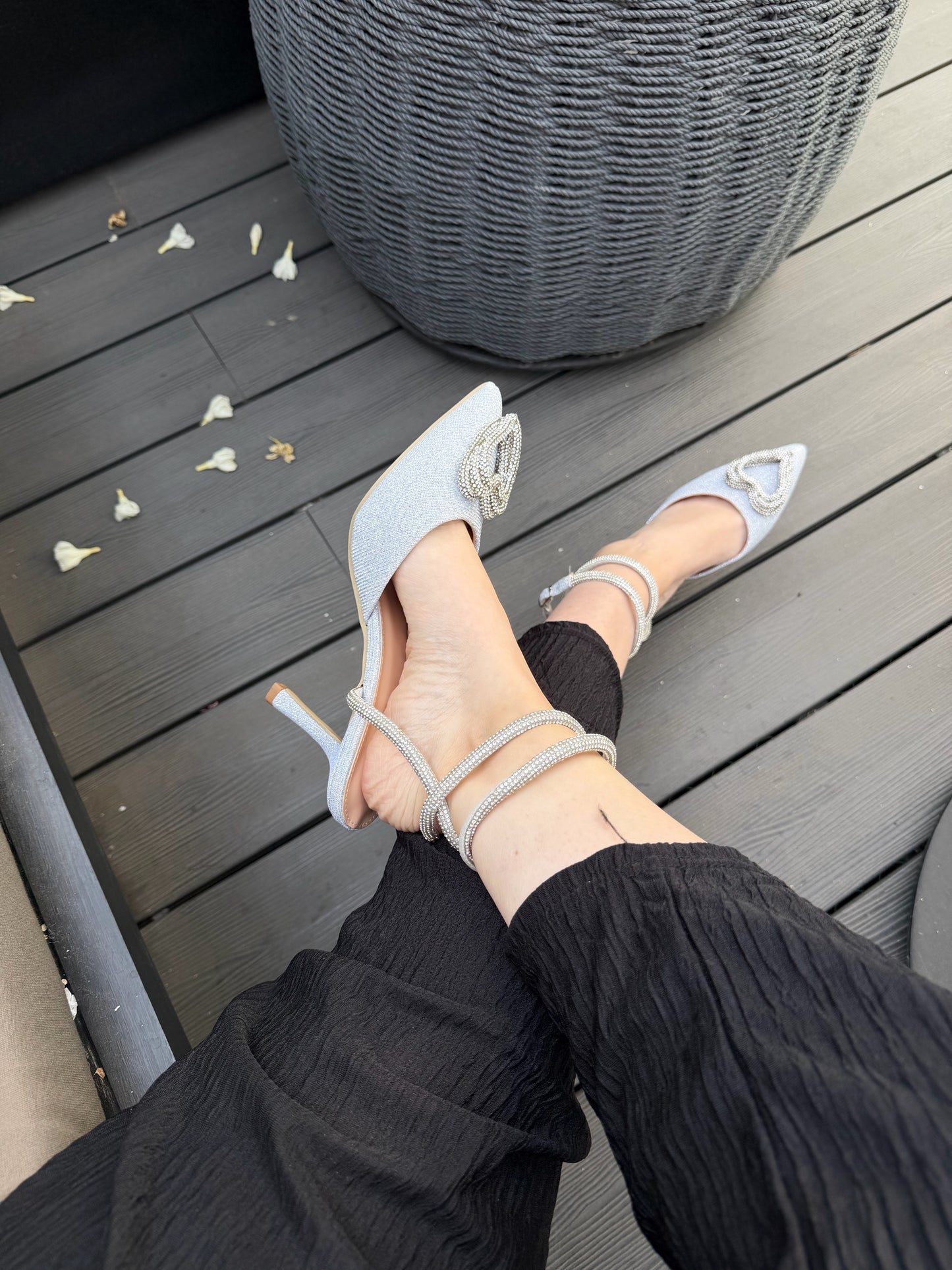 Puntilla corazón KV-134 - Plateado