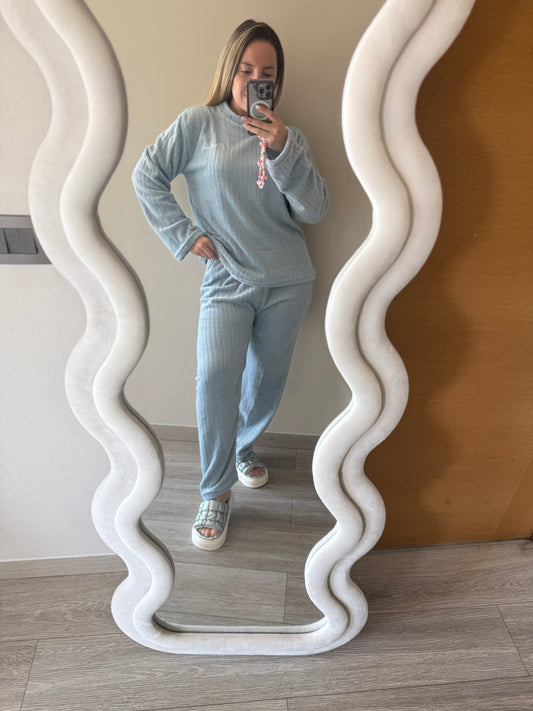 Pijama de polar Azul