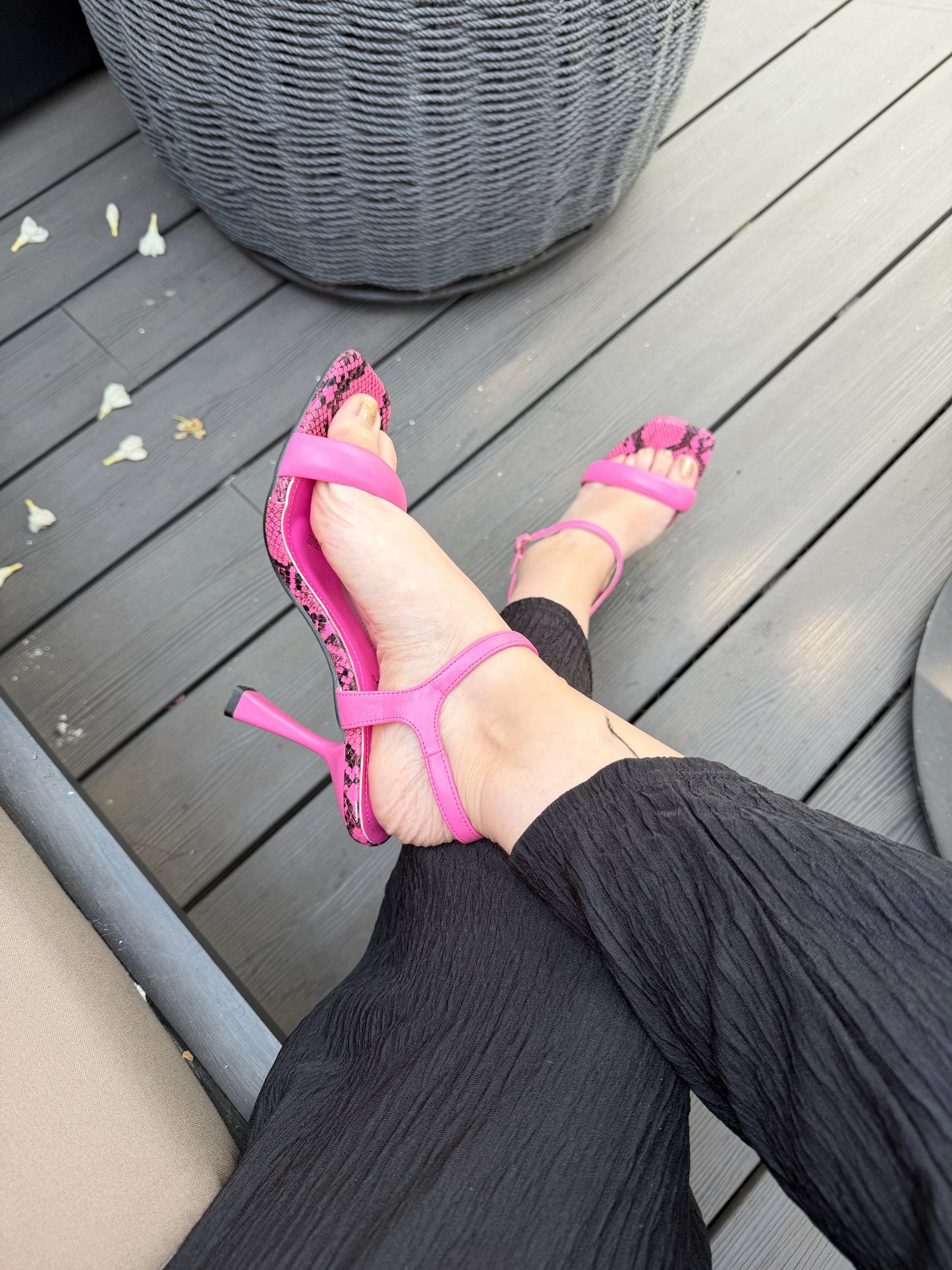 Sandalia serpiente ZD-66- Fucsia