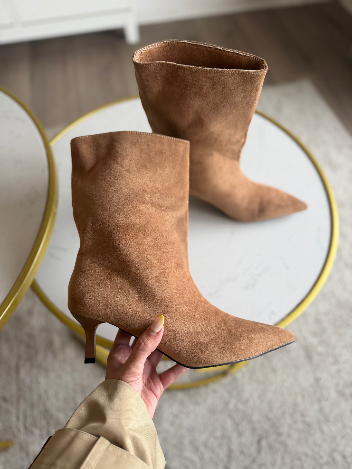 Botas T46 baby taco - Camel