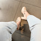 Mocasines Beige hebilla -W118