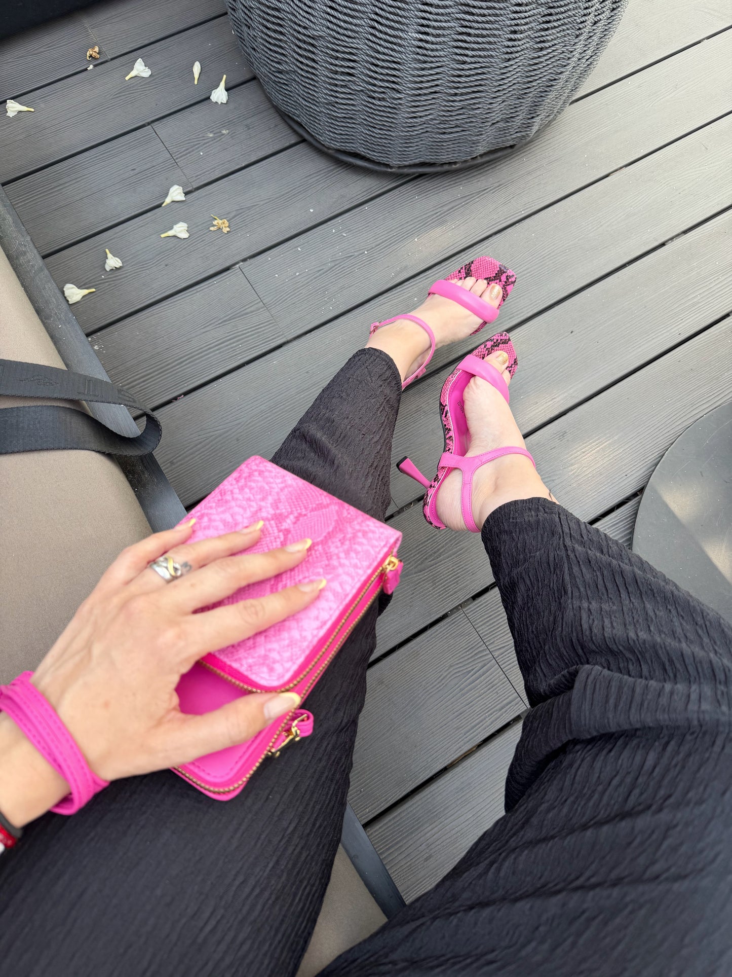 Sandalia serpiente ZD-66- Fucsia