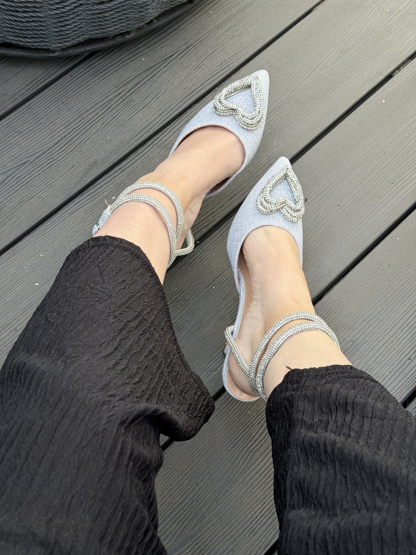 Puntilla corazón KV-134 - Plateado